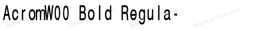 AcromW00 Bold Regula字体转换